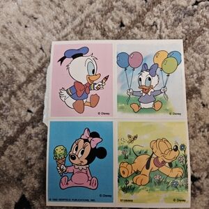 1990s Disney Vibrant Character Sticker Collection